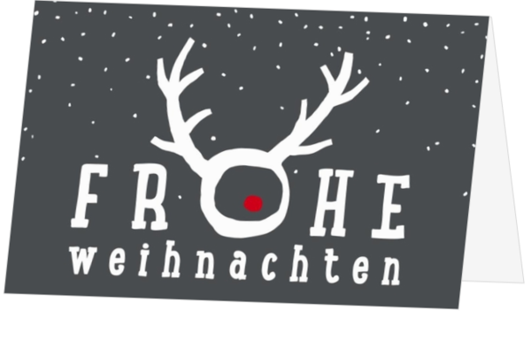 Weihnachtskarte - Weihnachtsrentier