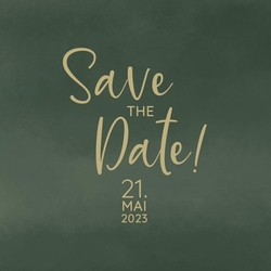 Save the Date   Stilvolles Grün Vorderseite