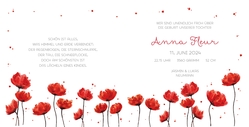 Geburtsanzeige Anna Fleur   Mohn Innenseite