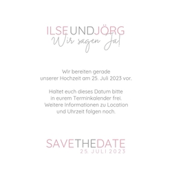 Save the Date   JA! Rückseite