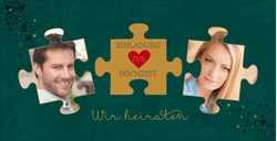 Hochzeitskarte   Puzzle Vorderseite