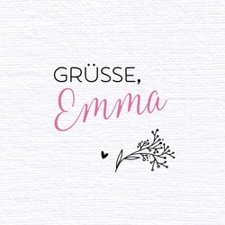 Kommunion Geschenkanhänger Emma   Aquarellkreis Rückseite