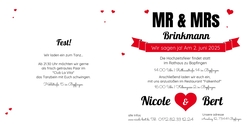 Hochzeitseinladung   MRS & MR Innenseite