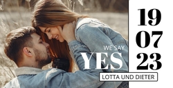 Hochzeitskarte   We say YES! Vorderseite